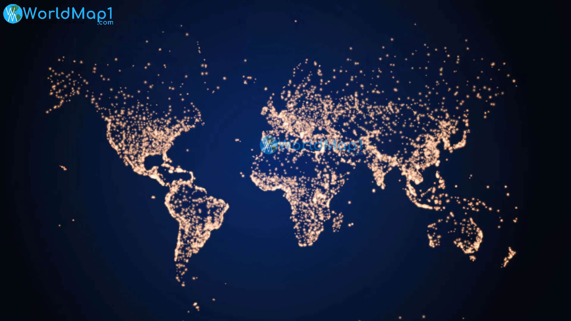 World Cities Night Light Map